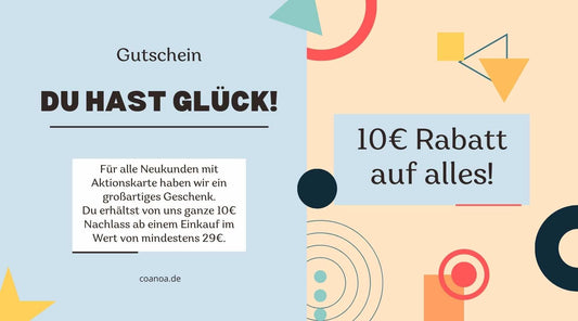 Gutschein Aktionskarte für ausgewählte Neukunden