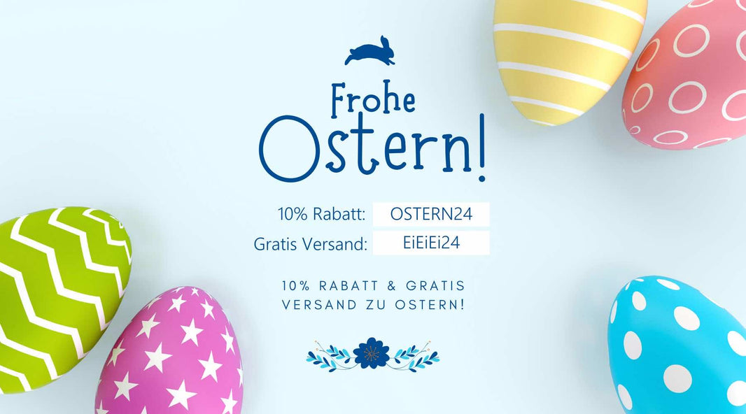 Osterrabatt, Rabatt Ostern, Gratis Versand, 10% Rabatt, 10% Nachlass, Ostern, Eiersuche