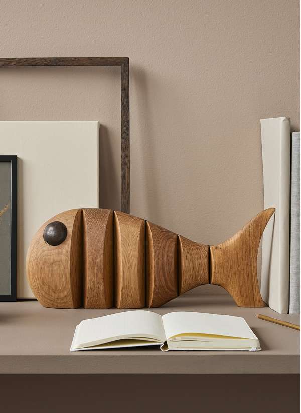 Spring Copenhagen The Mega Wood Fish - Figurine en bois Mega Fish