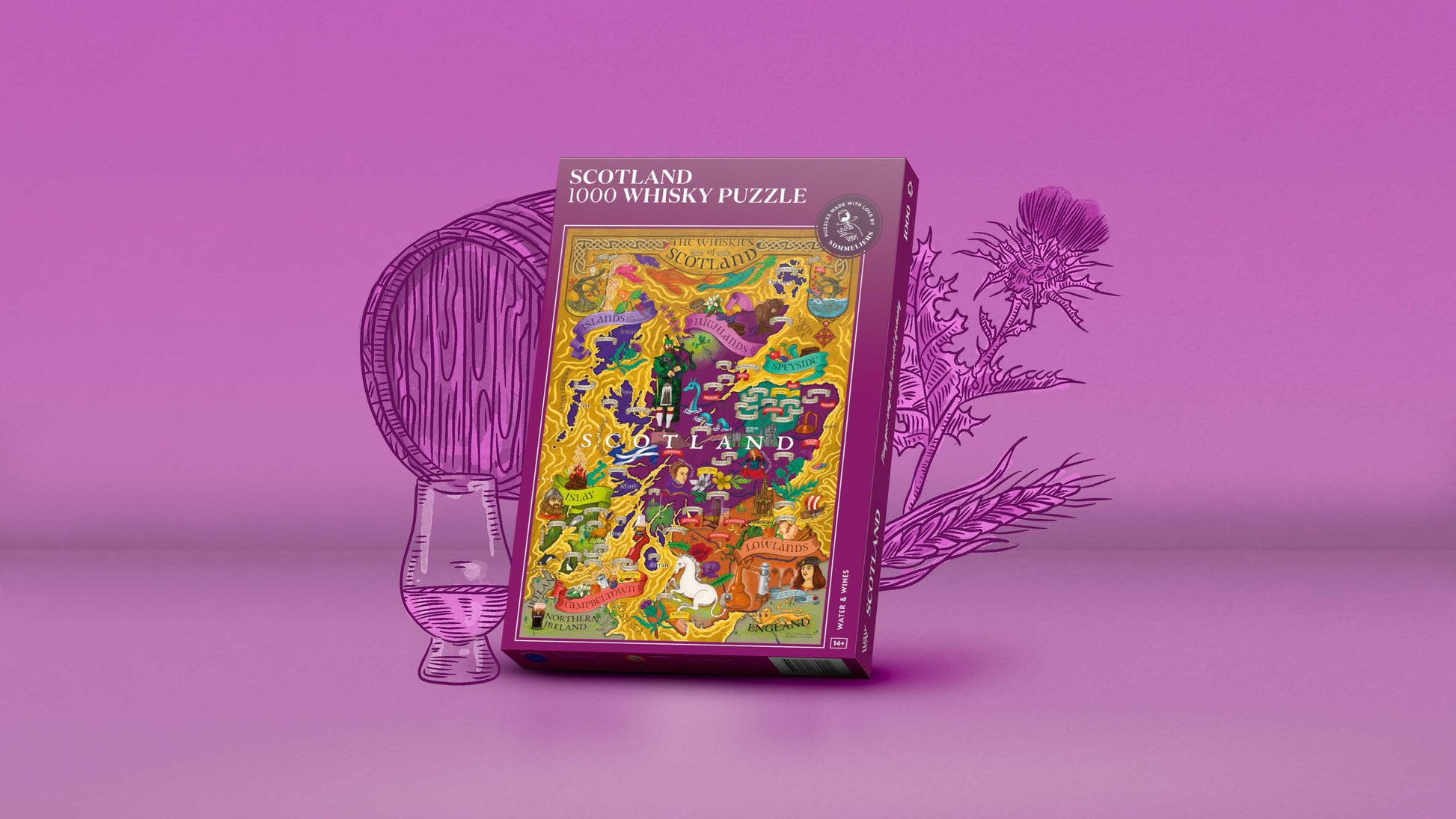 Water & Wines Whiskey Puzzle 1000 Teile Scotland   