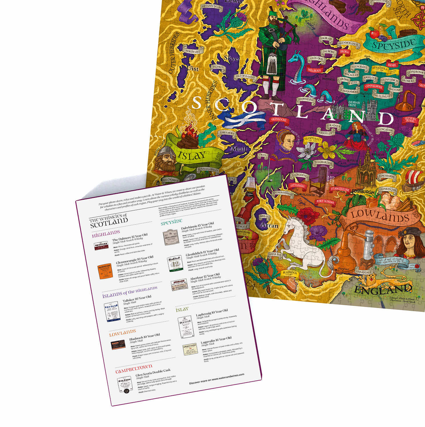 Water & Wines Whiskey Puzzle 1000 Teile Scotland   