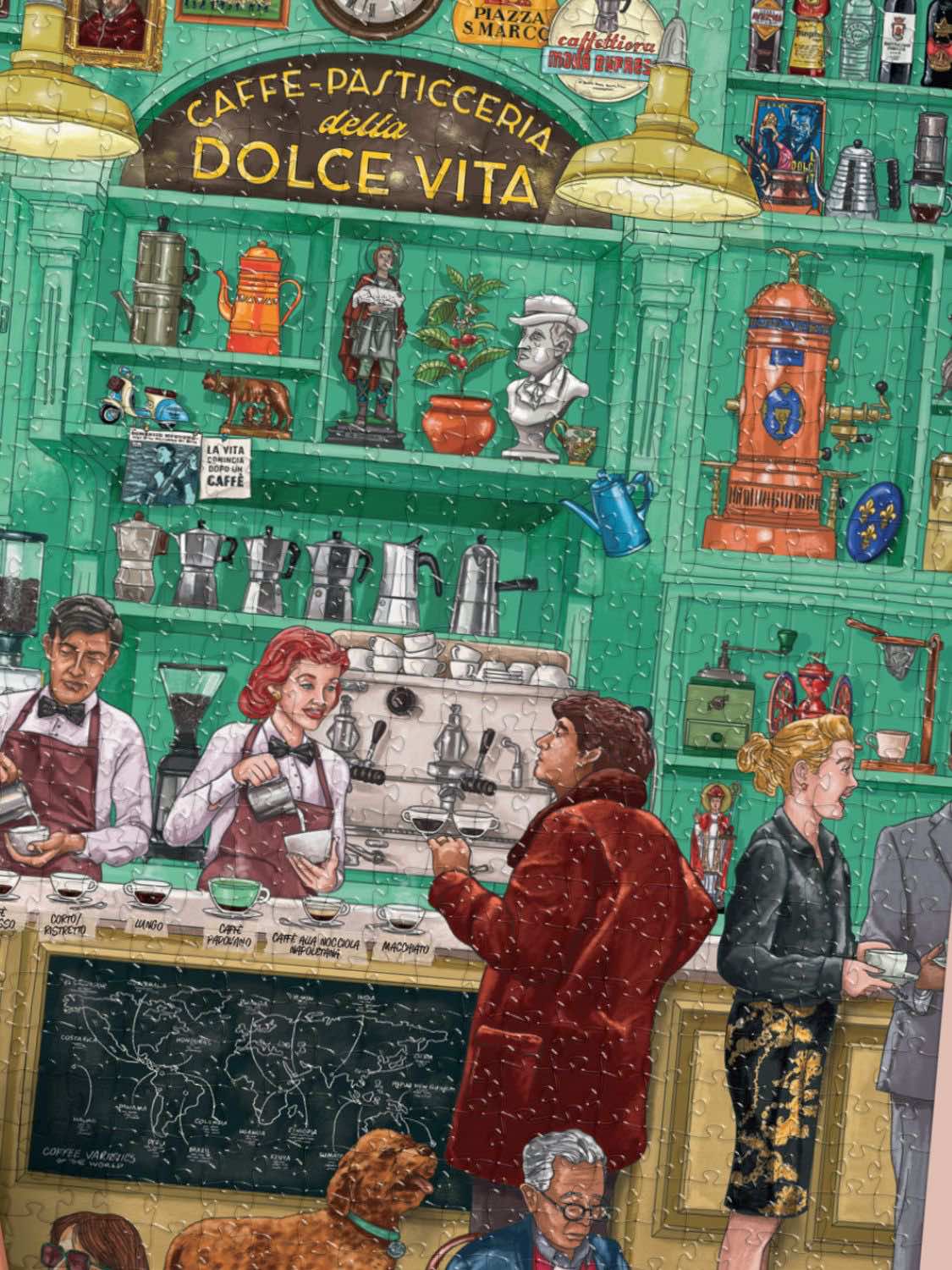 Water & Wines Coffee Puzzle 1000 Teile Italian Coffee Culture   