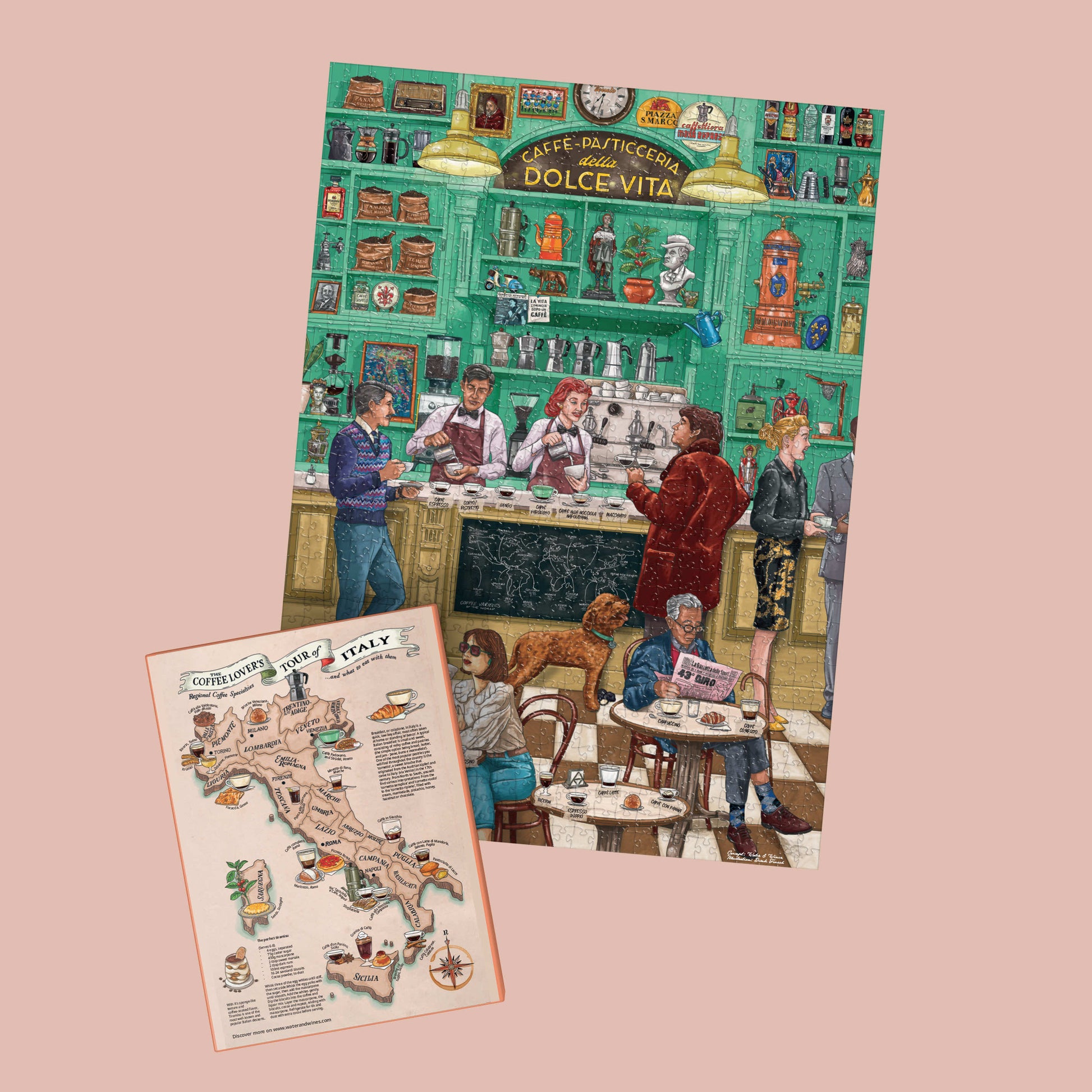 Water & Wines Coffee Puzzle 1000 Teile Italian Coffee Culture   