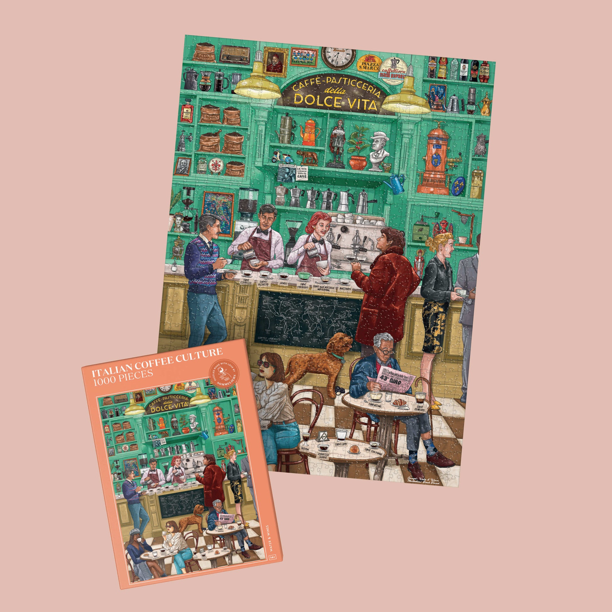 Water & Wines Coffee Puzzle 1000 Teile Italian Coffee Culture   