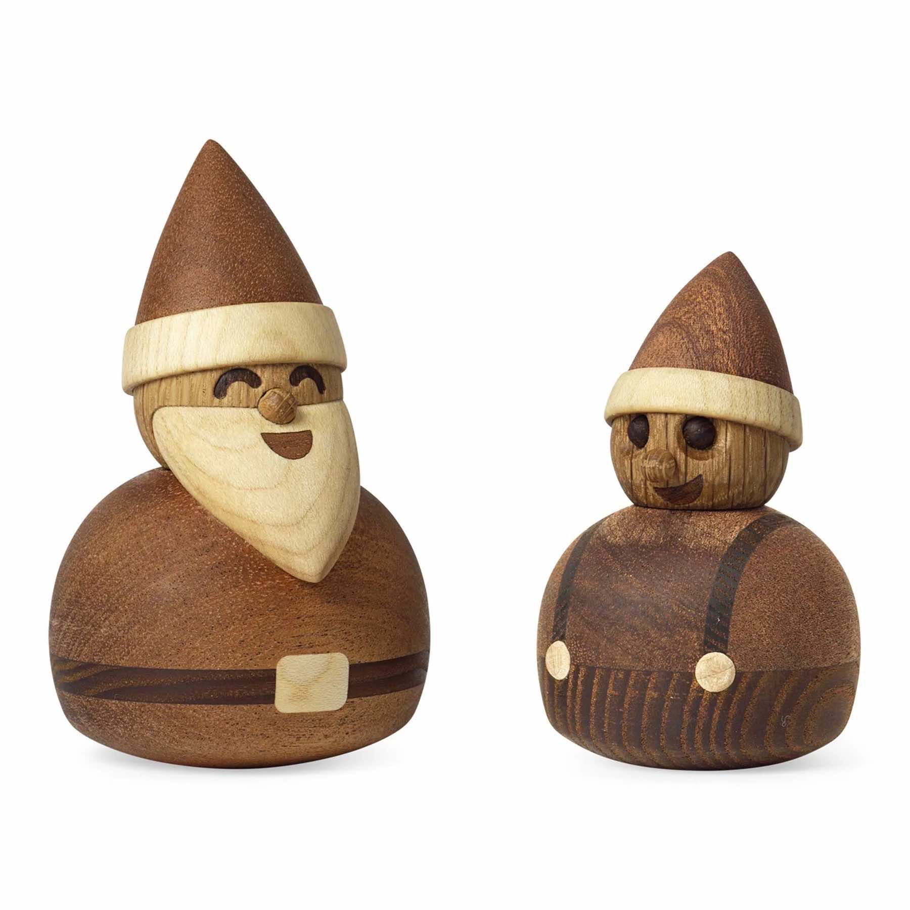 Thor Høy Weihnachts-Elf, nachhaltige Holzfigur, Stehaufmännchen