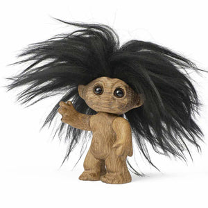 Spring Copenhagen Good Luck Troll, Glücks-Troll aus FSC-Holz, skandinavisches Design Troll, handgefertigte Holzfigur, Geschenkidee skandinavisch