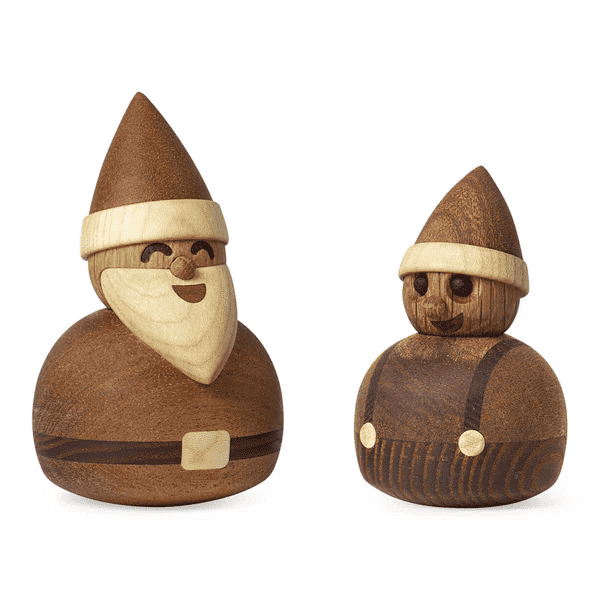 pring Copenhagen Santa Weihnachtsmann Holzfigur, FSC-zertifiziert, Skandinavische Weihnachtsdeko, Weihnachtsmann Schaukelfigur