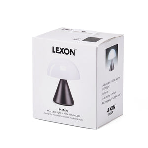 tischlampe, led lampe, mina, lampe akku, design lampe, led lampe akku, lexon, lexon mina, mini led,